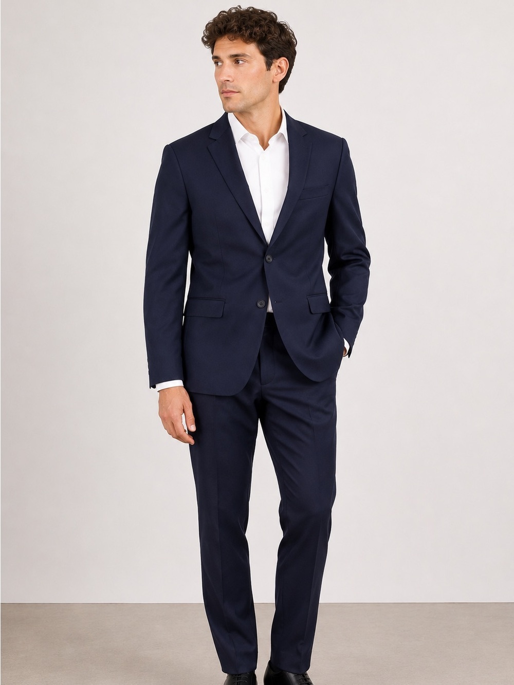 Brooks Brothers Loro Piana 100% Wool Navy Blue Blazer Classic Fit 1818 Size 44